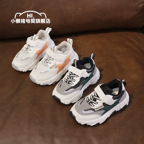 Зимние флисовые туфли, спортивная детская спортивная обувь, повседневная обувь, в западном стиле, мягкая подошва