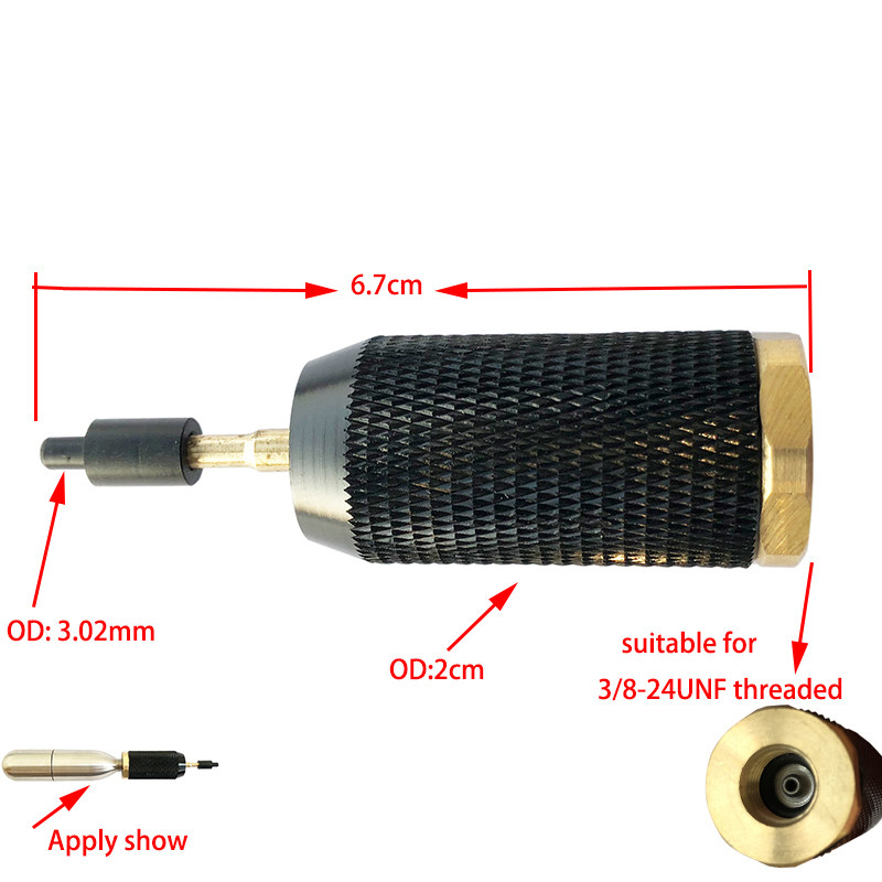 CO2 cylinder inflatable valve Basketball inflatable tool Carbon dioxide with screw teeth simple CO2 inflatable tool