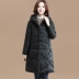 Tháng 9 Momo 2018 thu đông mới cho phụ nữ dài rộng màu rắn trùm đầu cotton nữ Quần áo cotton dày Hàn Quốc áo phao lót lông cho bé Bông