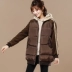 Tháng 9 Momo 2018 mùa thu và mùa đông mới cho phụ nữ có thể tháo rời áo khoác cotton có thể tháo rời phiên bản Hàn Quốc của quần áo độn bông áo đại hàn nữ Bông