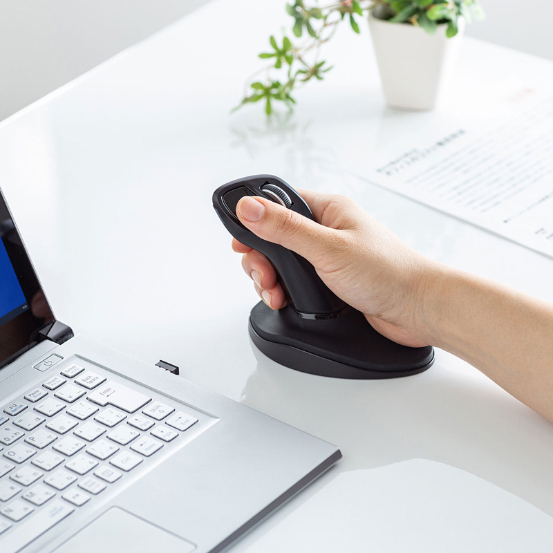 Japan SANWA Wireless Mouse Vertical Grip Style Ergonomics 2 4 Laser-top Creative Personality Slip Rat
