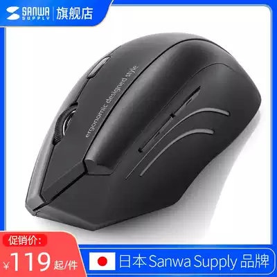 Japan SANWA vertical grip Bluetooth wireless mouse Notebook Home business office game Male and female students