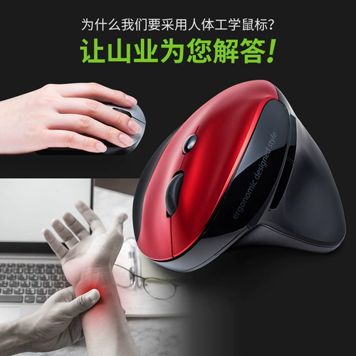Япония SANWA беспроводная проводная мышь с зарядкой, мужская вертикальная ручка, эргономичная бесшумная компьютерная офисная игровая мышь, женская