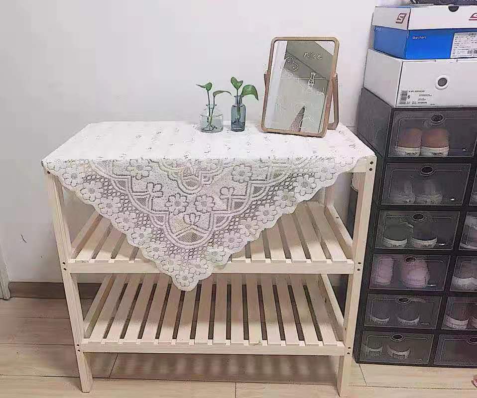 Lace Tablecloth Light Rice White Ins Wind Headboard Rack Shelve Skeletons Matching Geb Tea Table Microwave Geb