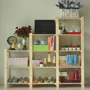 9 Gsson Wood Shelve Shelve Shelf Simple Bookshelf Containing Shelf Flower Shelf Screen Partition Multilayer Solid Wood Shelf