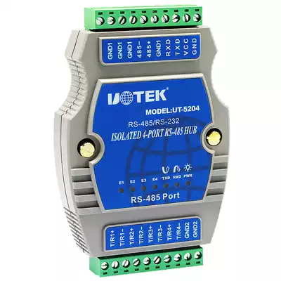 Yutai 232 to 4 port RS485 hub photoelectric isolation lightning protection rs485 distributor UT-5204