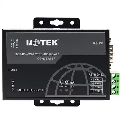 10 100m tcp ip to 1 Port RS232 485 422 serial server communication Yutai UT-6601H