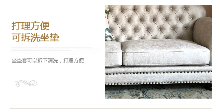 [Thiết kế gốc] nước theo phong cách retro Mỹ đồ nội thất công nghệ cao mô phỏng vải sofa da ba bit - Ghế sô pha