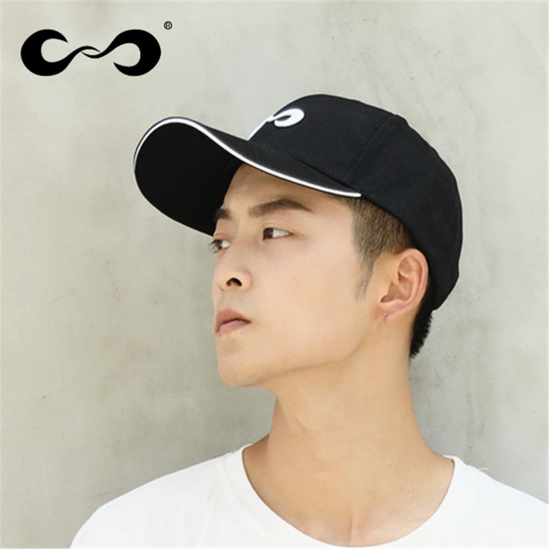 Cap ins tide brand baseball cap male big face Korean version big head hip-hop wild spring and summer casual black hat