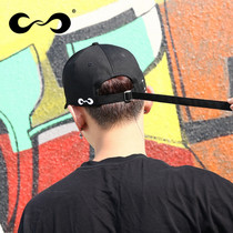 Black cap ins Tide brand Korean version of Joker hat male spring and summer hip hop trend big head circumference ribbon baseball cap