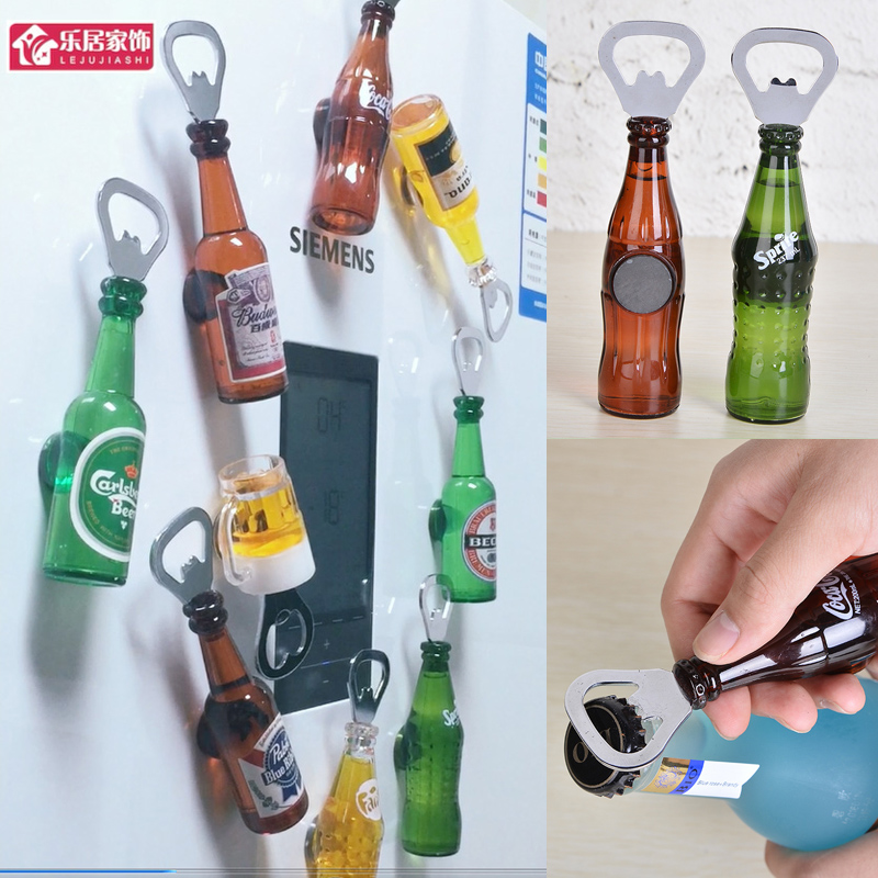 Bottle opener Refrigerator sticker magnet Creative Korean beer bottle opener Wine opener Magnetic Nordic bottle opener Wine screwdriver