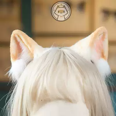Chai One Studio original pure hand simulation animal ear KC hair accessories hairclip hairpin hairband Lolita cute orange tabby
