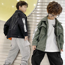 Boys jacket 2021 The fall of the new Yangqi medium and small child wind clothes Loose Tide Korean version Students Childrens clothes 2021