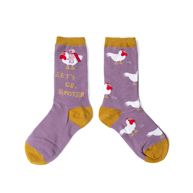 Clearance Collection 2 Funny Graffiti Socks for Men and Women Couples Mid-calf Socks Cute Cartoon College Style American Retro