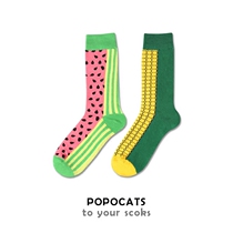Corn Watermelon Fruit Socks for men and women Sox South Korean lovers Cute College Craze Cotton Socks