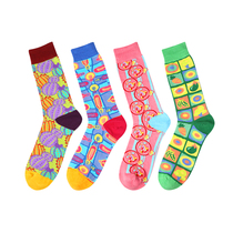 ins summer colored socks female midbarrel male stockings trend long barrel big eyes high cylinder socks