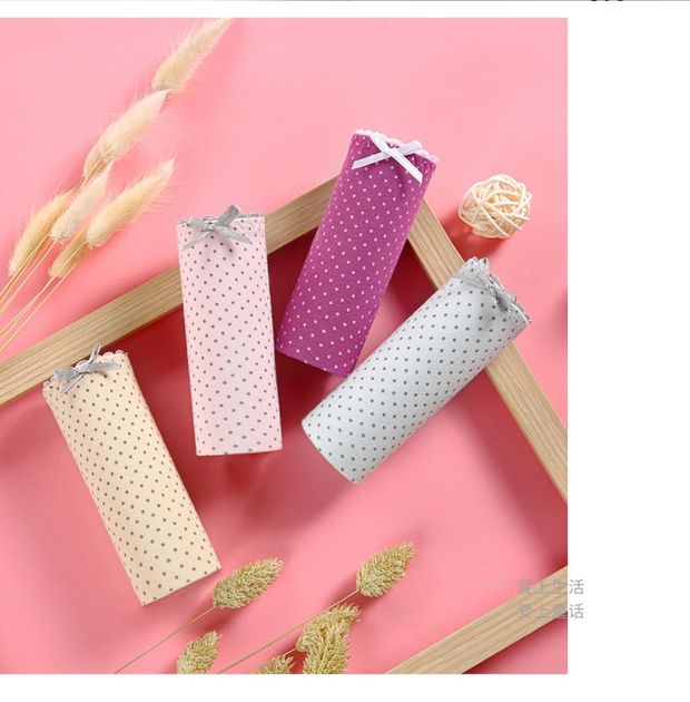 4 Bướm Anfen cotton đồ lót phụ nữ thoải mái căng bông nhỏ dễ thương eo nhỏ phẳng góc đồ lót phụ nữ hộp quà tặng - Bộ quà tặng quần sip