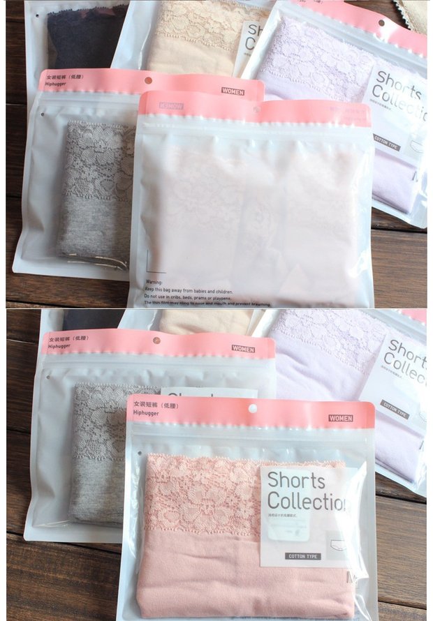 Quần lửng cạp cao nữ đơn giản thoải mái Nhật Bản gió liền ren cotton dày bụng quan lot nu cho nguoi gia