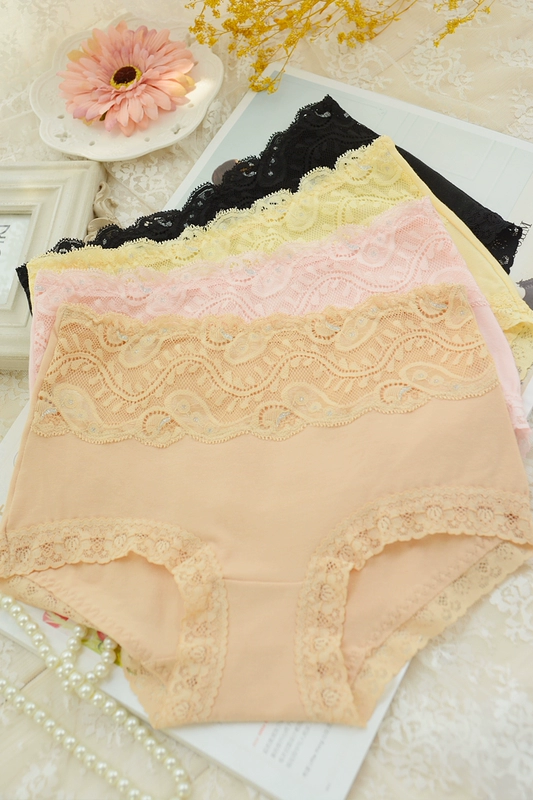 Boutique Deanfun Butterfly Ann Quần rắn màu Tummy Hip Push Cotton Mid-eo Eo cao Boxer 4 Hộp quà