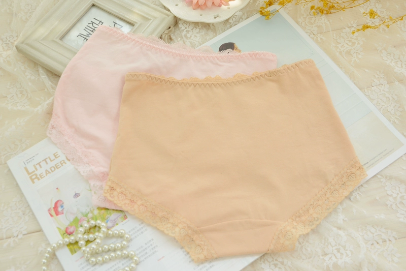 Boutique Deanfun Butterfly Ann Quần rắn màu Tummy Hip Push Cotton Mid-eo Eo cao Boxer 4 Hộp quà