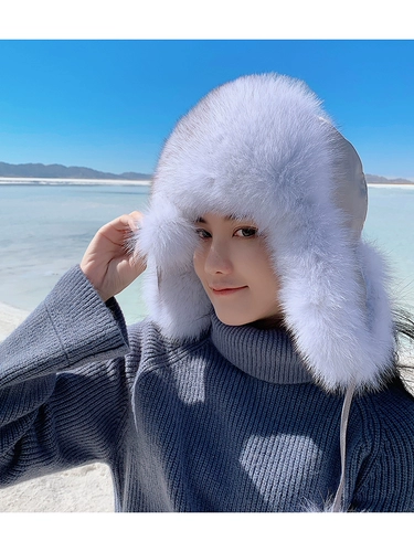 Новая шляпа женщина осень и зимняя корейская лиса мао Leifeng Шляпа Tide Fur Hat Hat Ski Ski Women Hat Hat Hat шляпа