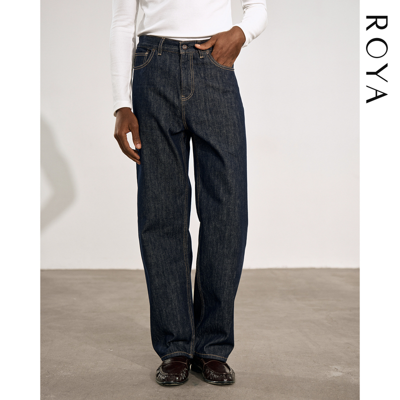 Roya丨One Wash Original Denim Jeans 14oz Pure Cotton Selvedge Denim Straight-Leg Pants Men's Denim Autumn and Winter Roya丨One Wash Original Denim Jeans 14oz Pure Cotton Selvedge Denim Straight-Leg Pants Men's Denim Autumn and Winter