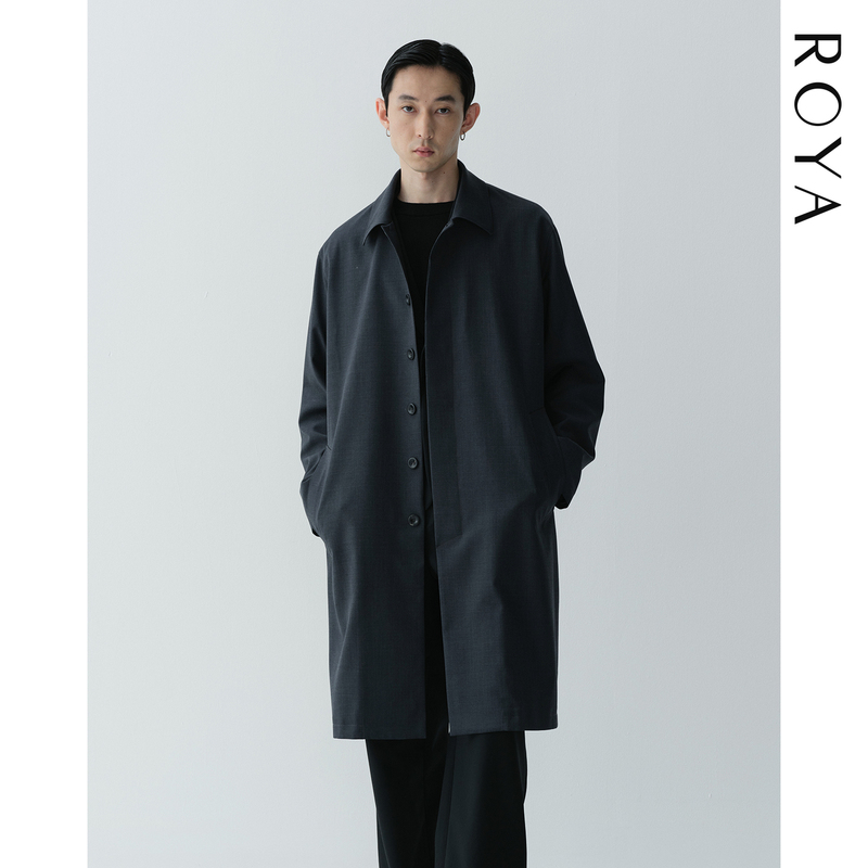 Roya |   Australian Merino Wool Blend Balmaqueen Windbreaker Jacket Wool Thin Windbreaker Spring Style