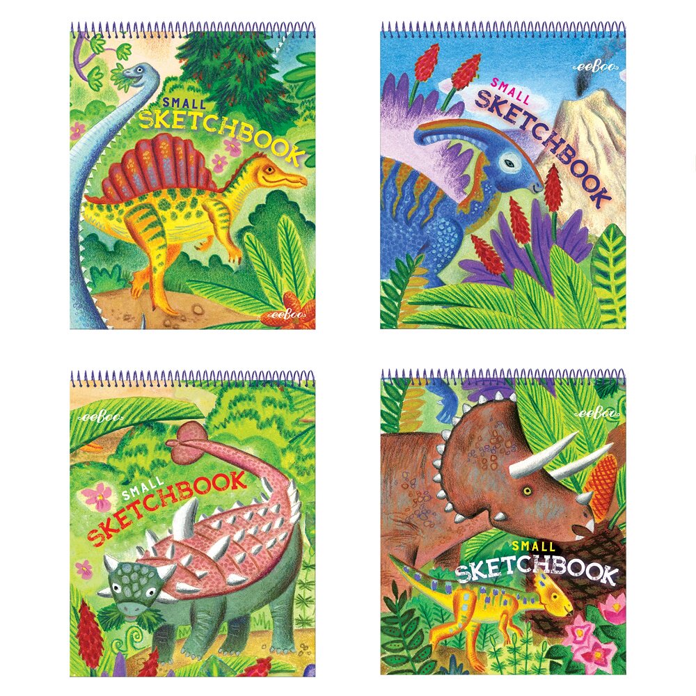 American eeBoo dinosaur theme note - writing coils are small and easy to carry 3y