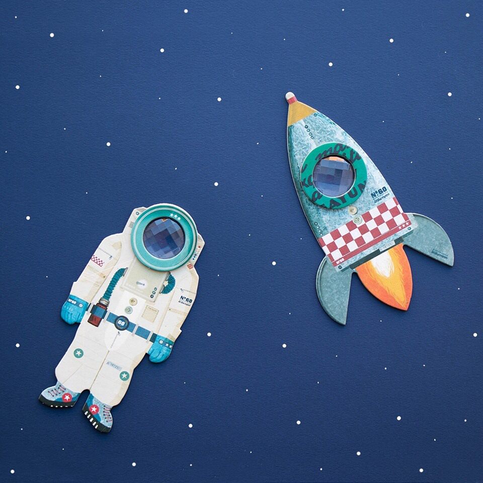 Spanish Londji Astronaut Universe Spaceship ten thousand Prism Children Fun Cartoon Toy Gift