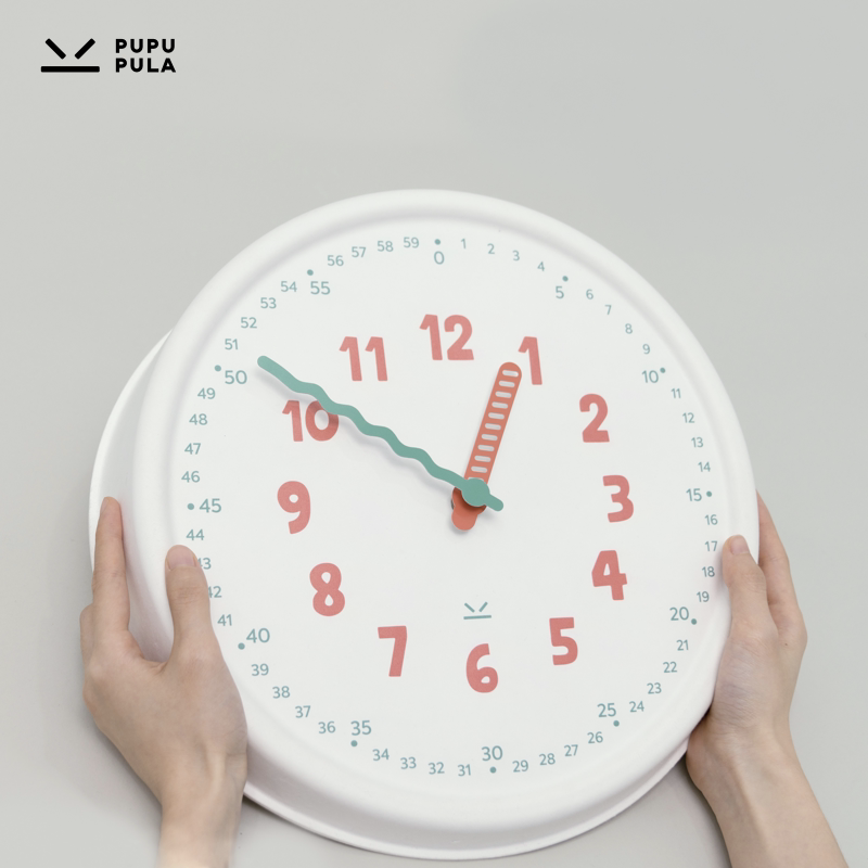 Pupupula paper is a simple quiet of clock for automatic school wave children's wall clock