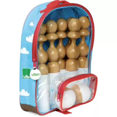 French vilac solid wood bowling children's toys gifts outdoor games exercise children's hand-eye coordination ability