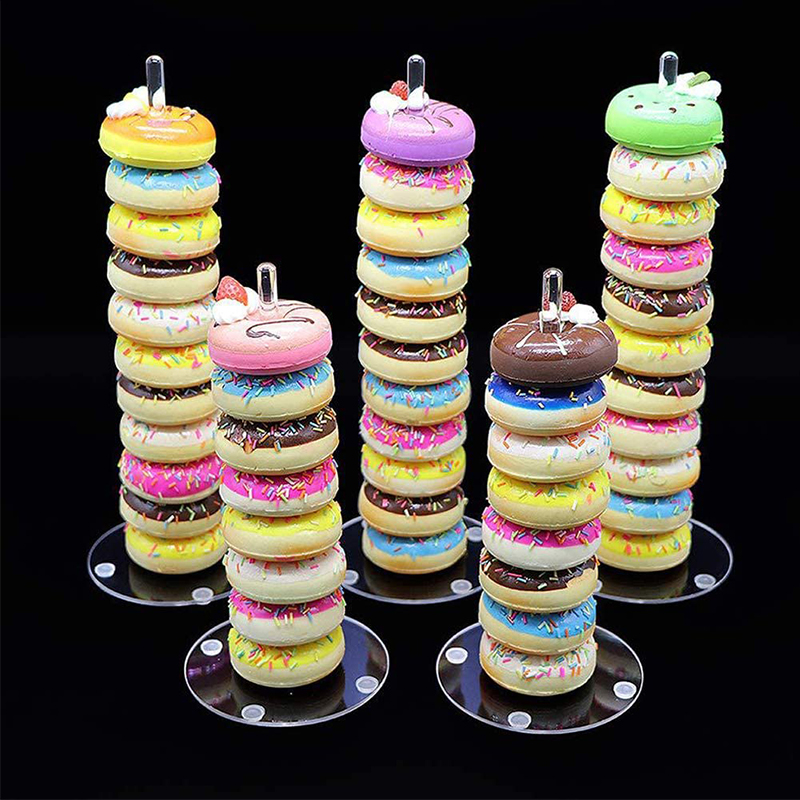 Acrylic Donut Stand Transparent Bagel Stand Donut Dessert Display Decorative Stand Wedding Birthday Party