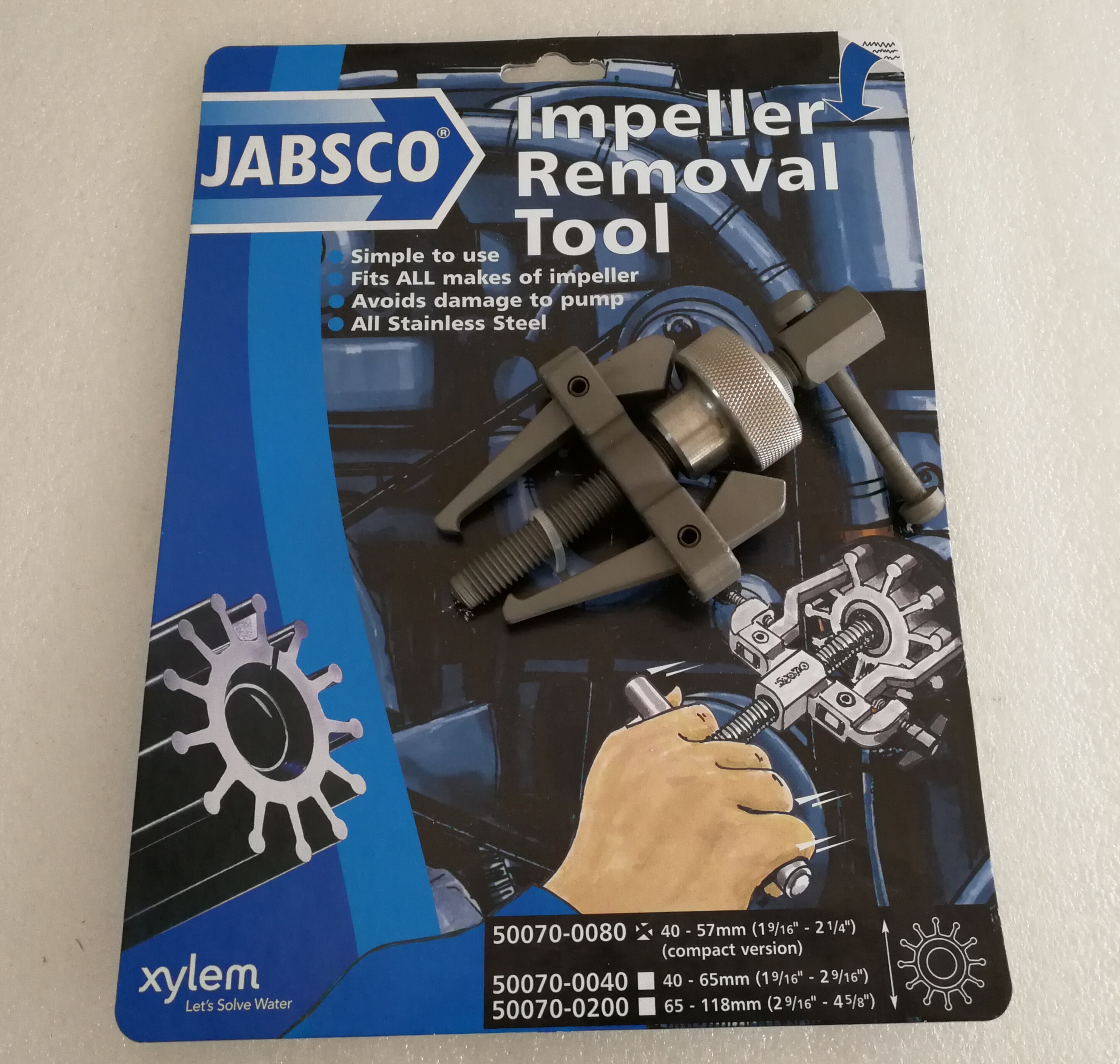 Jabsco Glue Leaf Pull Code 50070-0080 40-57mm Sailing Yacht