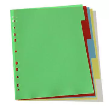 卓联 ZL5805 Пять страниц Классификационной карты PVC Подкапт -страница бумага Цвет/серый индексная карта