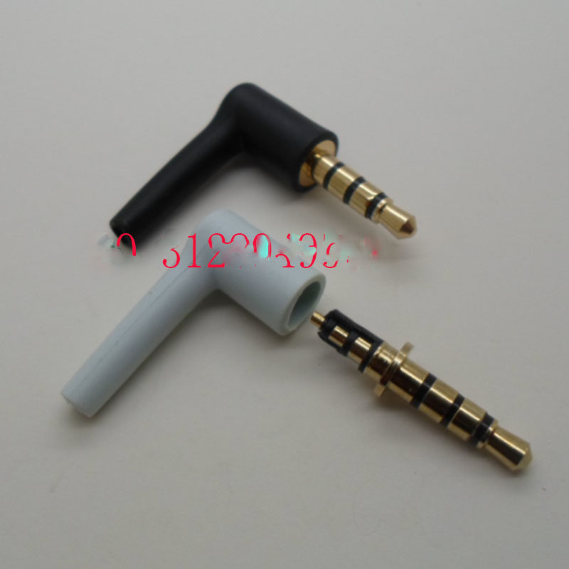 3 5 gold plated DIY repair audio soldering head 3 5mm headphone plug four 4 knots with wheat