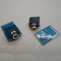 Dual-Channel 3 5mm stereo audio socket headphone socket 5-pin five-leg with wiring circuit board