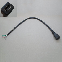 mini USB female head Wire MINI T Port USB female head mini mother seat V3 female wire four core with shielding