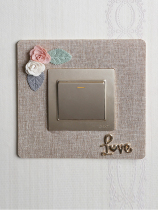Fabric single double triple 86 switch wall protective cover light socket frame cover decorative wall sticker dust cover light luxury home