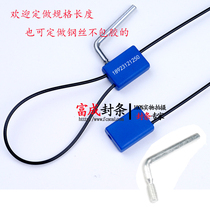 Shake steel wire seal custom utility meter lead seal sign cable tie container logistics lead seal plastic seal 30cm
