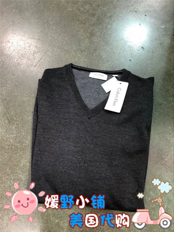Yuan Ye shop Mỹ mua áo len len cổ chữ V cổ yếm của Calvin klein ck 2018