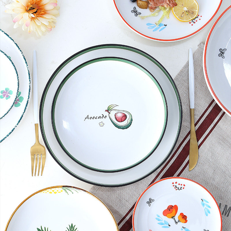 Home plate creative plate Net Red Western food disc Nordic breakfast plate New steak dinner plate ins Wind plate