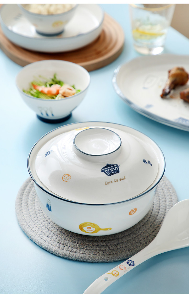 盘子套装ins风陶瓷碗筷碟家用北欧网红餐具北欧餐盘创意碗盘组合详情19