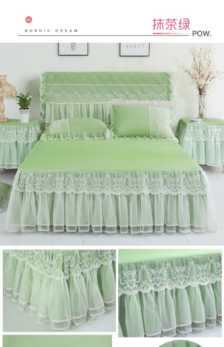 in Hàn Quốc công chúa ren giường váy doanh nghiệp một mảnh giường trượt bedspread Simmons bảo vệ bìa cô gái tim ren 1.8 - Váy Petti ga giường viền ren