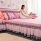 công chúa Hàn Quốc ren màu đen một mảnh giường váy ren flounced trượt bedspread Fitted Simmons tay áo bảo vệ - Váy Petti