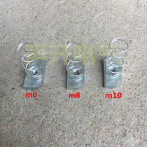 Galvanized spring nut C steel special spring screw cap M6M8M10M12 slider nut C steel fittings
