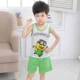 Mùa hè trẻ em cotton không tay vest phù hợp với bé trai và bé gái quần short cho bé dịch vụ tại nhà 2 bộ