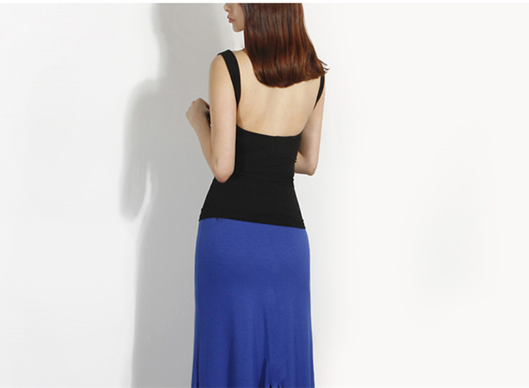 Mùa hè 2019 mới của phụ nữ Hàn Quốc phương thức dây đeo hình chữ U backless gợi cảm Slim áo thun mỏng gợi cảm - Cộng với kích thước quần áo áo sơ mi nữ