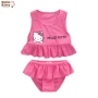 Hello Kitty mùa hè đích thực cô gái dễ thương áo tắm một mảnh váy bơi bãi biển đồ bơi trẻ em chia áo tắm bikini cồ tròn hở lưng