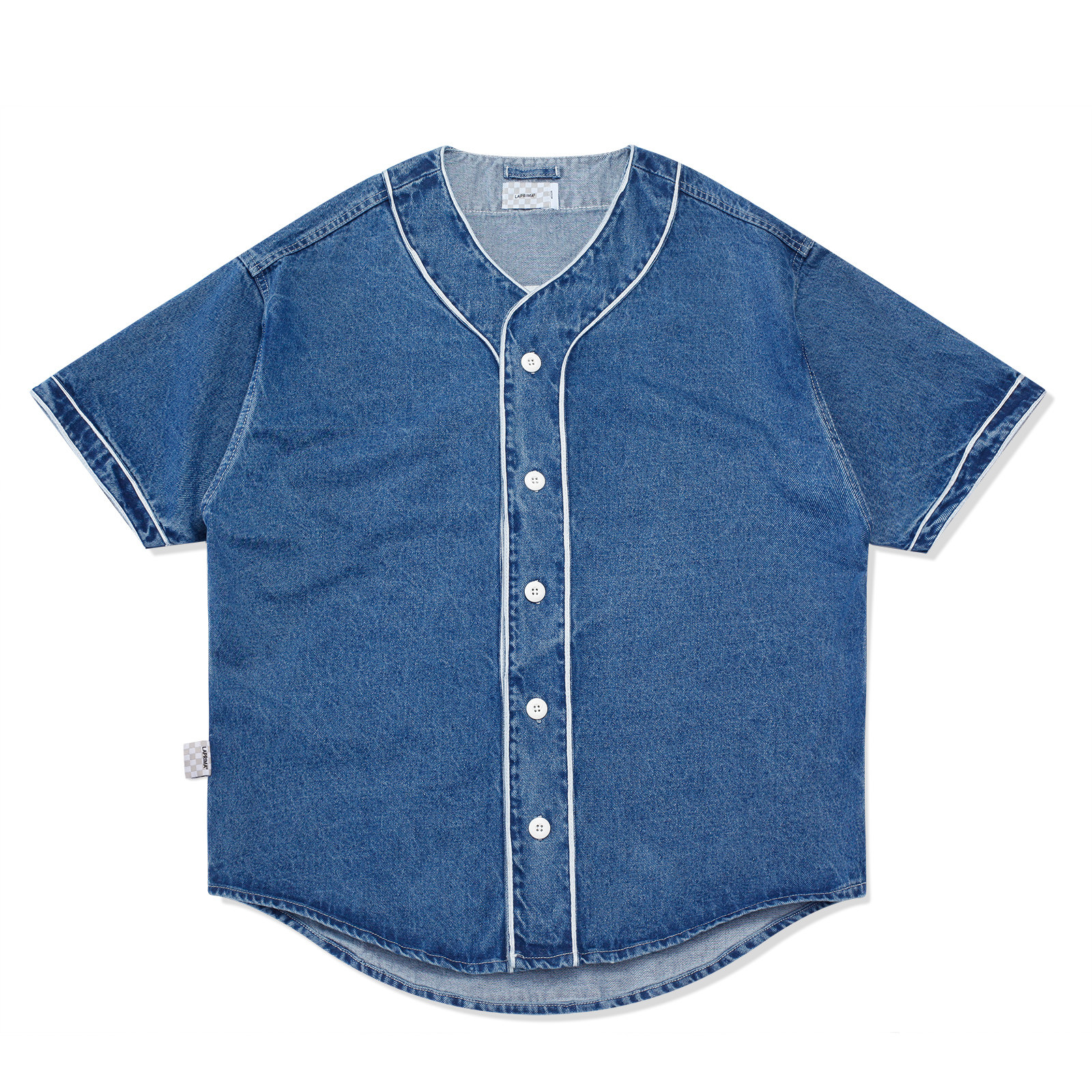 LAPRIMA21AW BU SHIRT DENIM Denim Baseball Shirt American Vintage Mirror Embroidery CITYBOY
