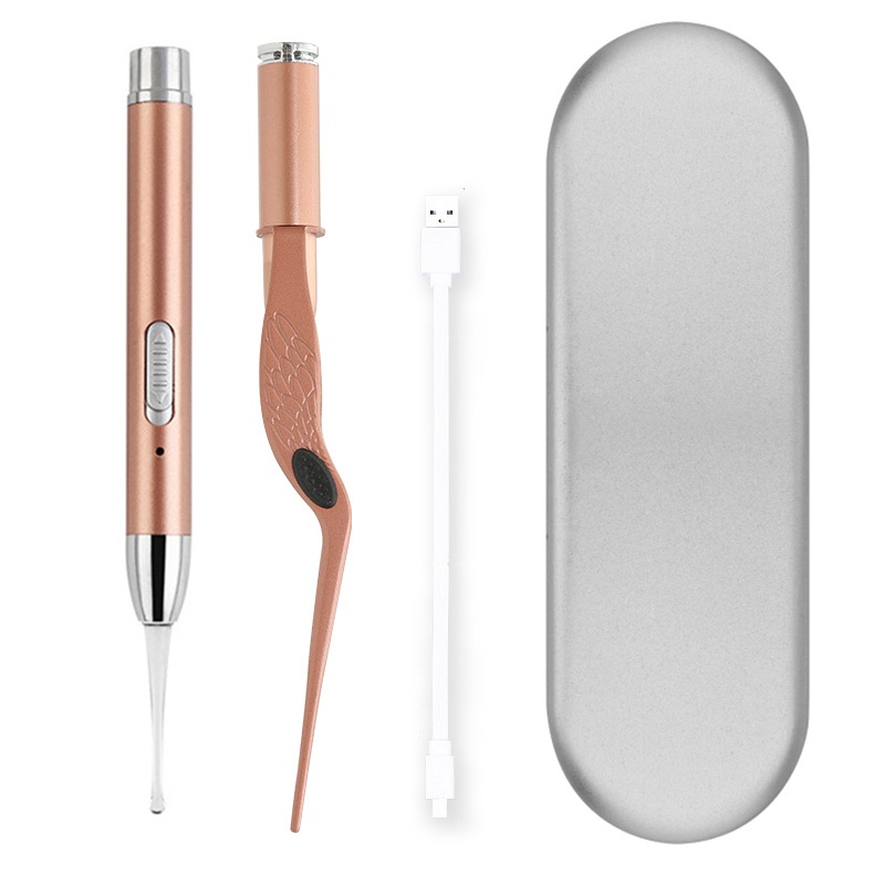 Charging children adult glow digging ear spoony embolism and ear shit tweezer artifact
